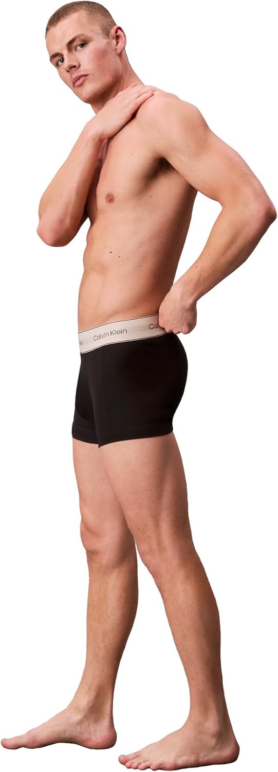Calvin Klein мужские трусы-боксеры из хлопка пима, 3 шт., 3 Black — фото 3