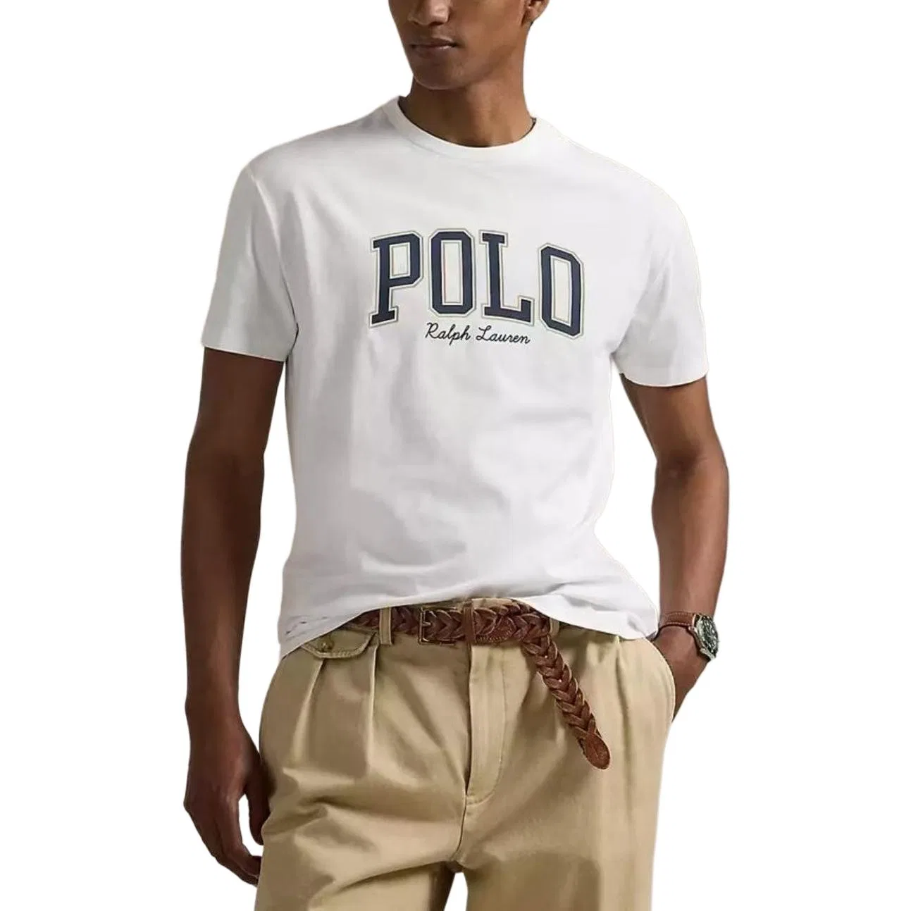 Футболка с коротким рукавом с принтом логотипа Polo Ralph Lauren, White — фото 3