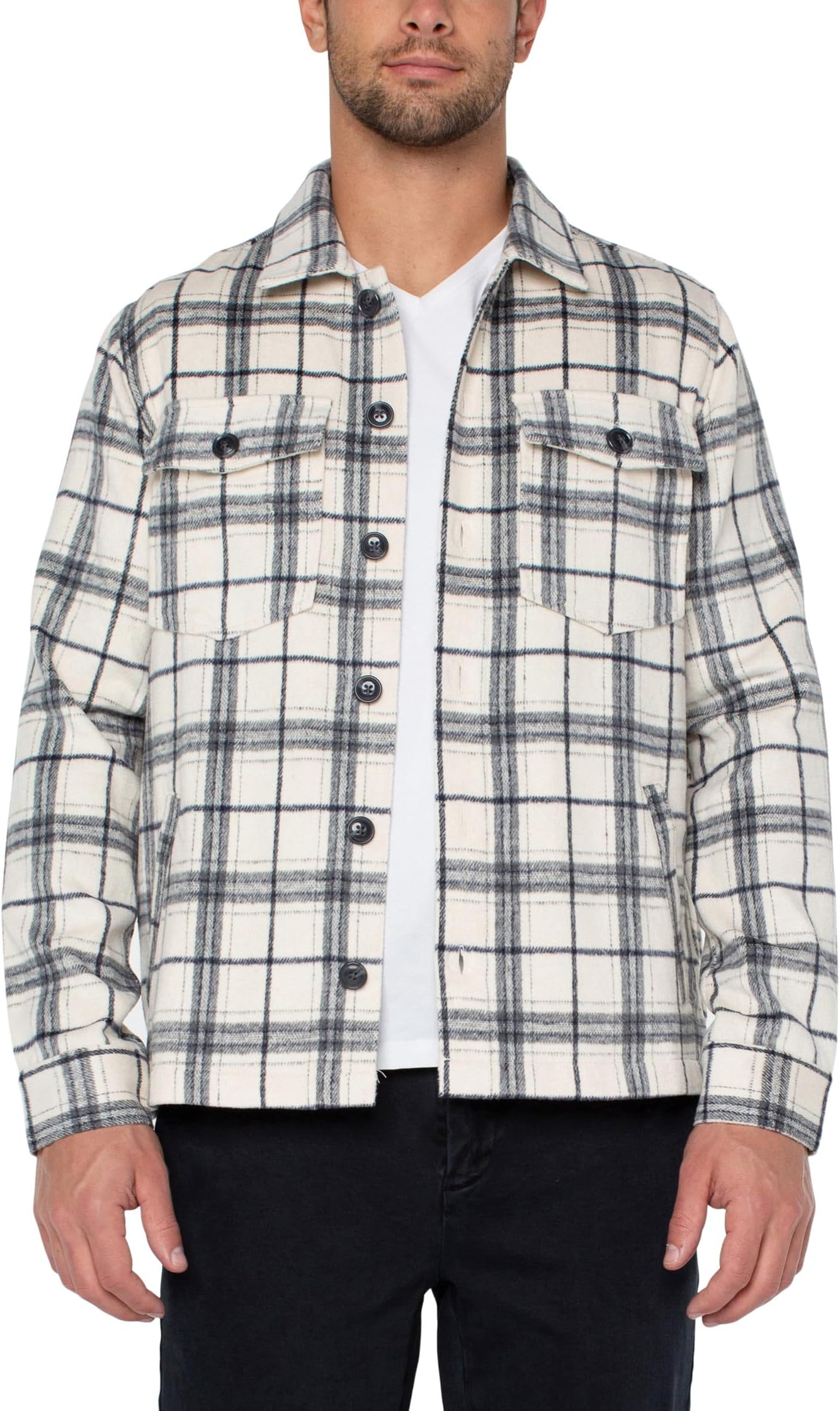 

Куртка Liverpool Los Angeles Shirt Jacket, цвет Cream/Navy Plaid