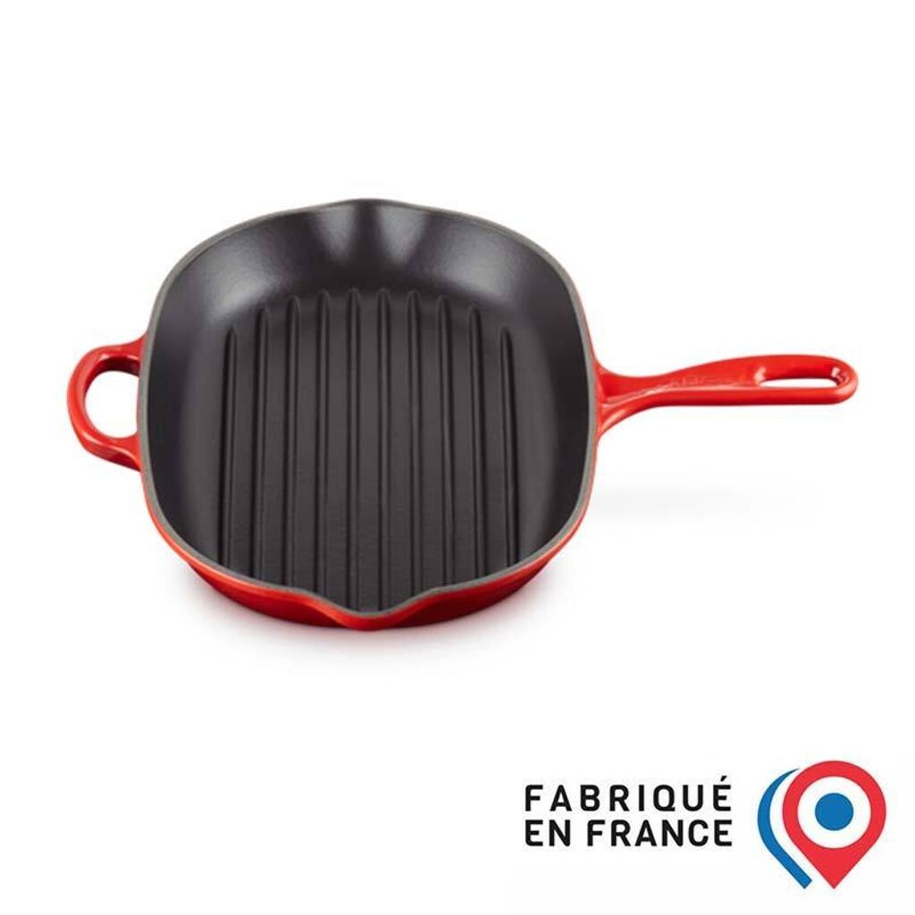 

LE CREUSET Овальная чугунная сковорода-гриль 32 см вишнево-красного цвета