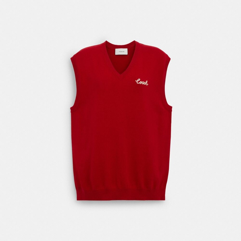 

Свитер COACH Sweater Vest, красный