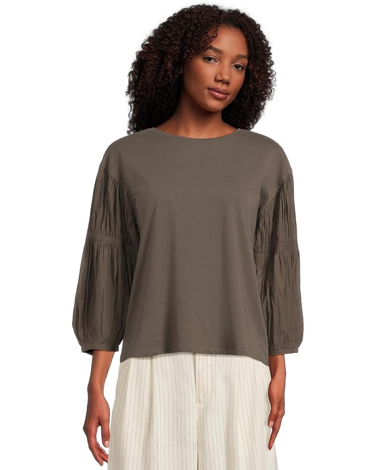 

Лонгслив Madewell Femme Woven Mixy Long, цвет Dark Surplus