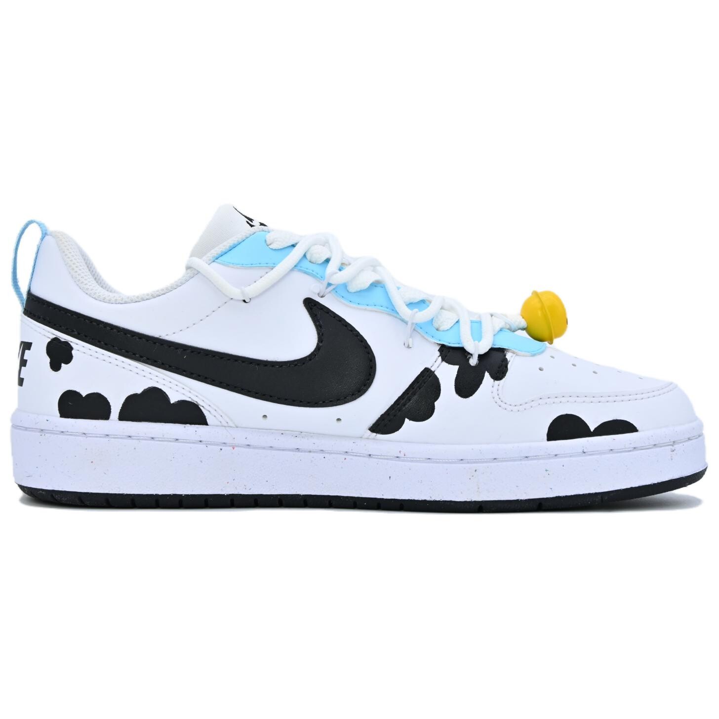 Кроссовки Nike Court Borough Skateboarding Shoes Women's Low-top White/Black/Blue, белый/черный — фото 2