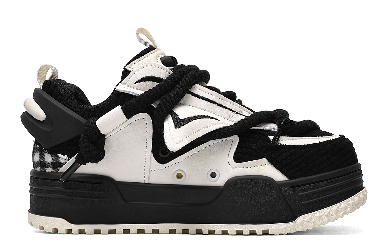 Q-AND Вопросы и ответы Абразивостойкие легкие низкие повседневные туфли на платформе унисекс черный светло-розовый, цвет Black Light Pink — фото 4