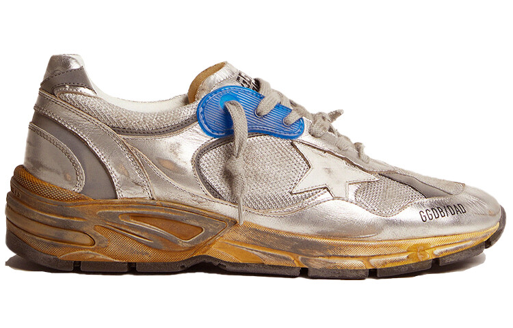Кроссовки мужские Golden Goose Dad-Star, серебряный / коричневый — фото 2