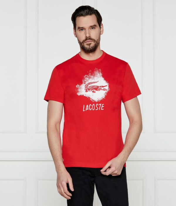 

Футболка мужская Lacoste с рисунком, красный