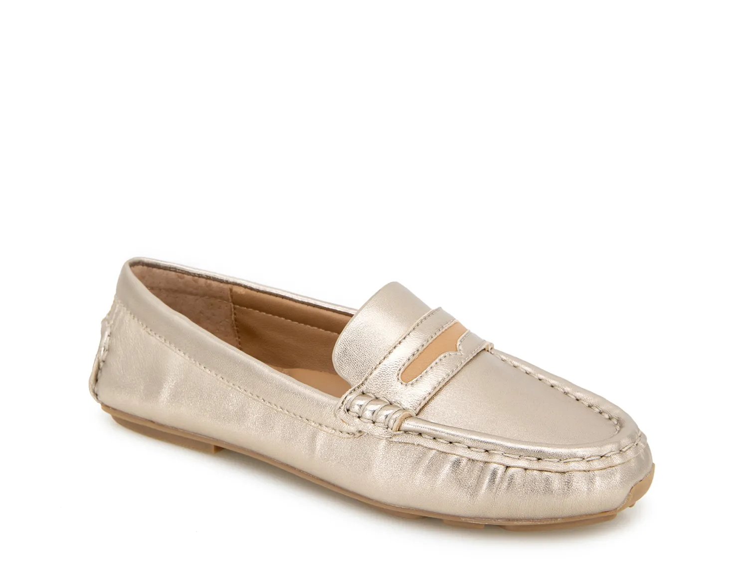 Лоферы Gentle Souls by Kenneth Cole Madison Driving Loafer, Gravel Metallic Leather