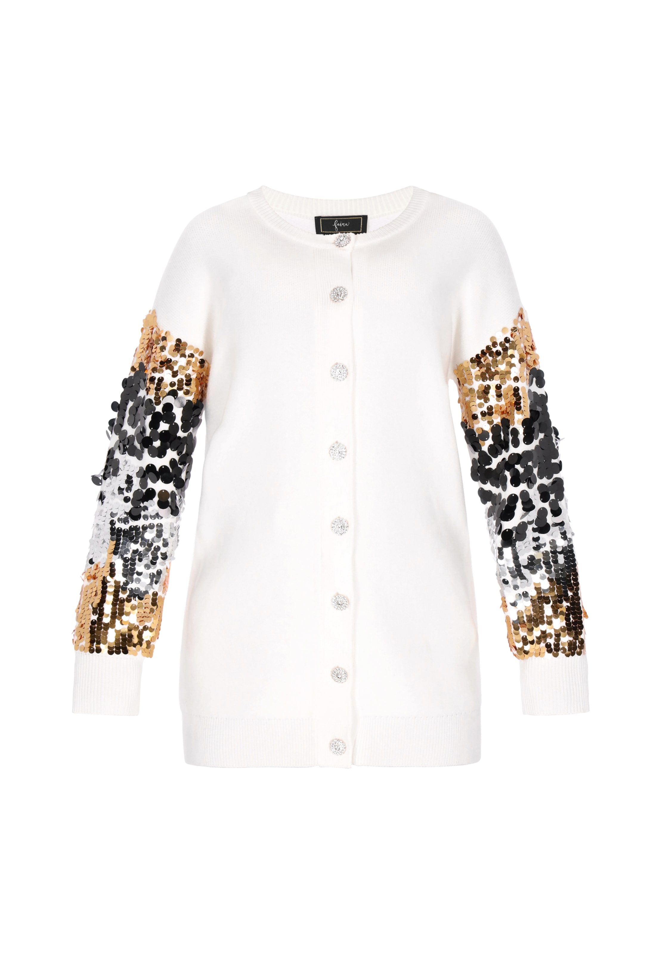 

Faina Вязаный кардиган в цвете крем