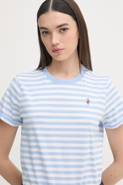 Футболка с полосками STRIPE CREW NECK U.S. Polo Assn., синий — фото 4