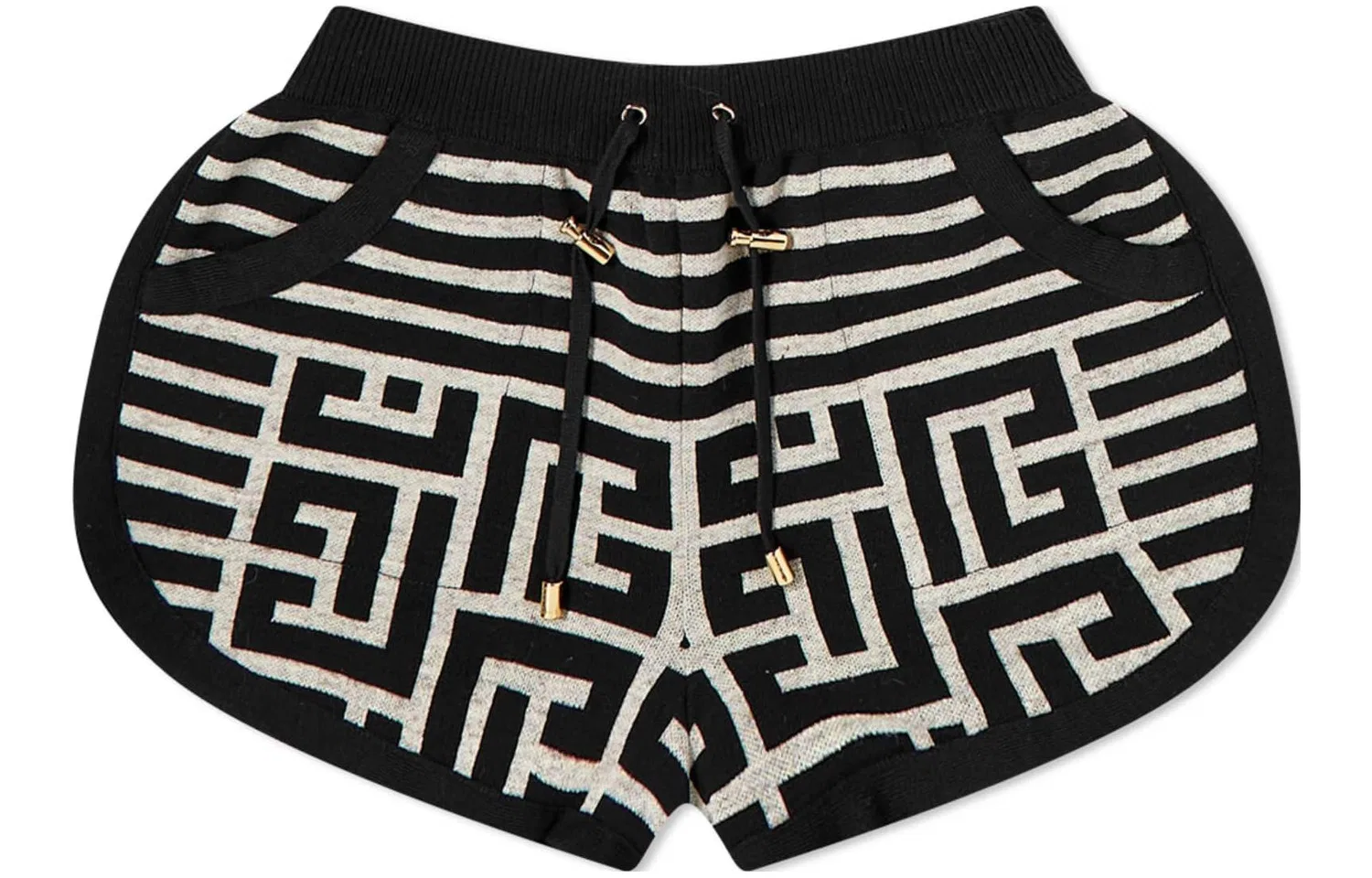 Шорты женские с монограммой BALMAIN Black
