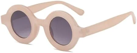 

Женские солнцезащитные очки круглой формы в стиле 2027 года, винтажные очки, модные мужские солнцезащитные очки с градиентной защитой UV400 MTZJH, Jelly Pink Gray