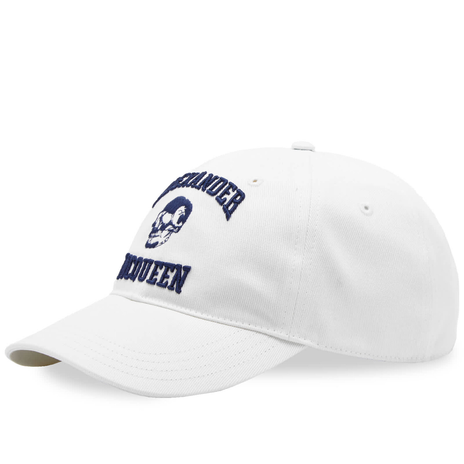 

Бейсболка Alexander Mcqueen Varsity Skull Logo, белый и индиго