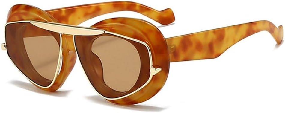 

Женские солнцезащитные очки «кошачий глаз» в стиле ретро с уникальными линзами и защитой от УФ-излучения UV400. Мужские солнцезащитные очки в стиле панк с эффектом «желейного чая» SKFGNX, Amber Tea