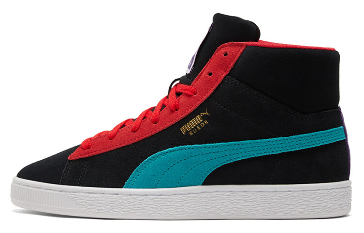 

Кроссовки Puma Suede Mid Black Viridian Green Red, Черный, Кроссовки Puma Suede Mid Black Viridian Green Red