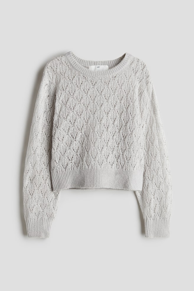 

Свитер ажурной вязки H&M, серый