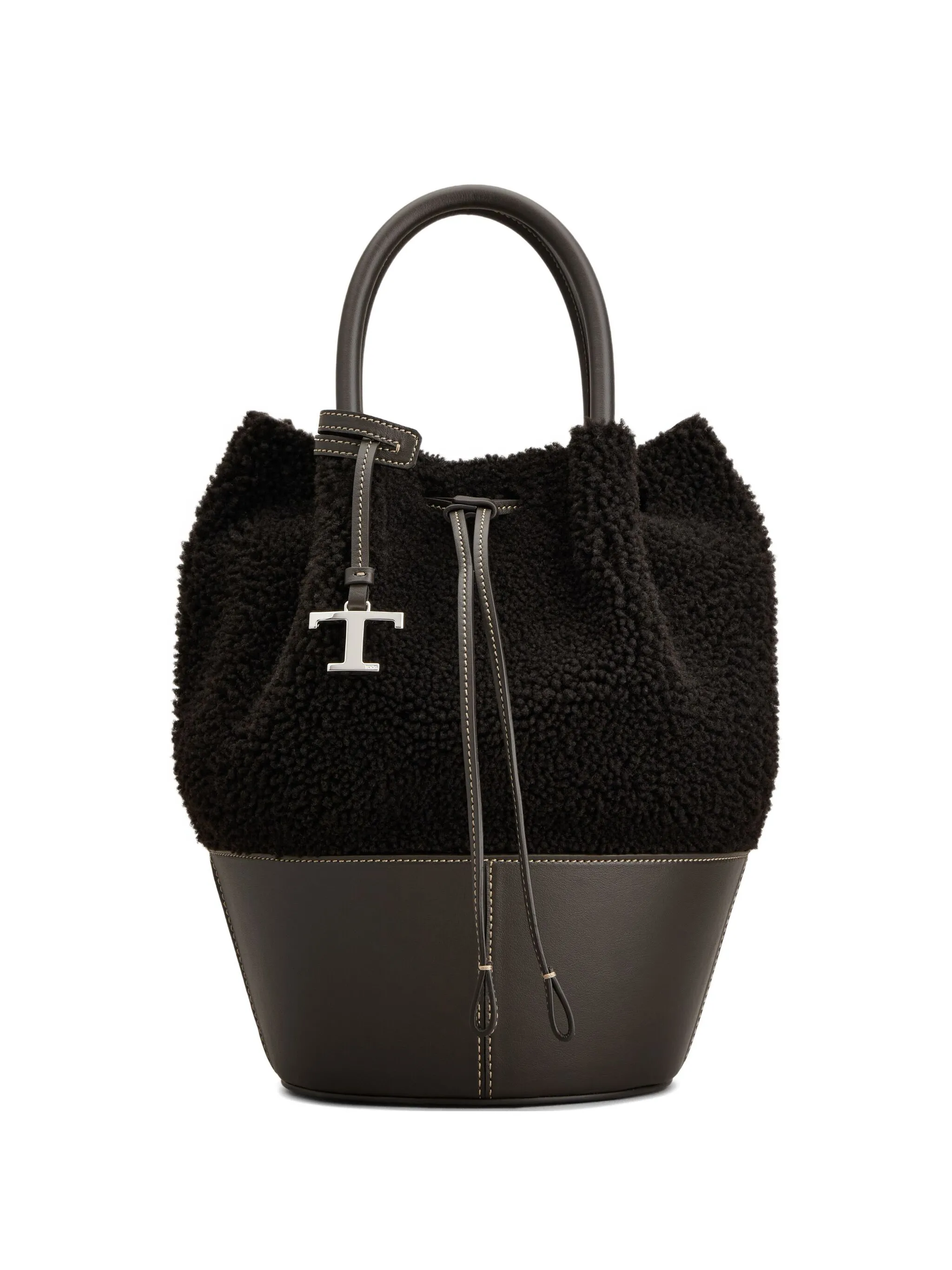 

Сумка-ведро с мехом Tod'S, коричневый