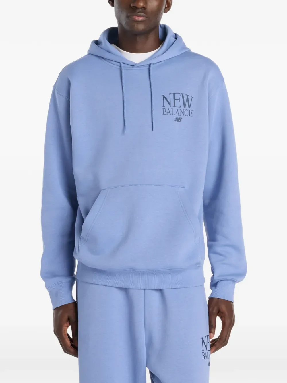 

Флисовое худи с логотипом New Balance, синий