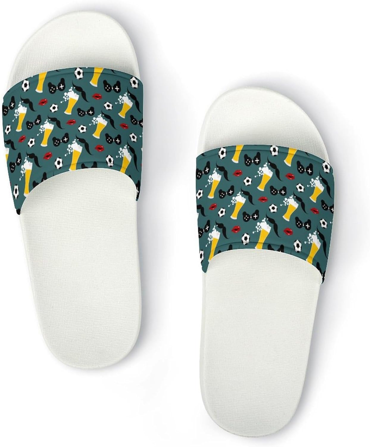 

Унисекс сланцы с принтом «Сосновый лес» - Пляжные сланцы с принтом - Можно носить дома или на улице Generic, белый