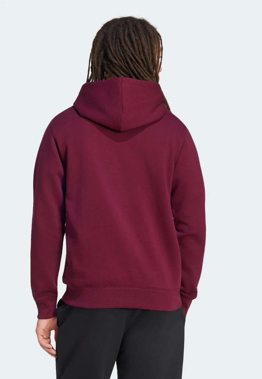 Толстовка Adidas Originals Trefoil Essentials в бордовом цвете — фото 3