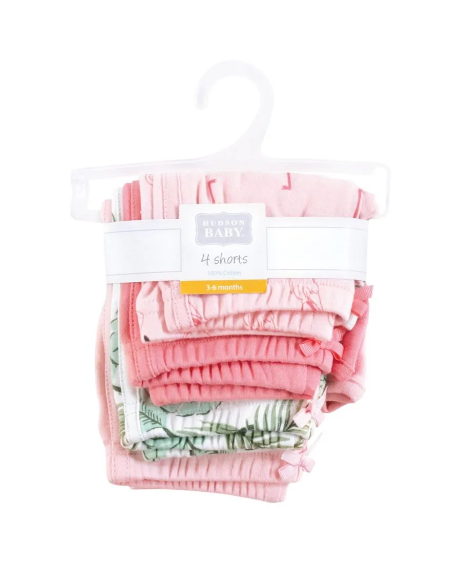 Комплект из 4 шорт и трусов Hudson Baby, Palm Flamingo — фото 4