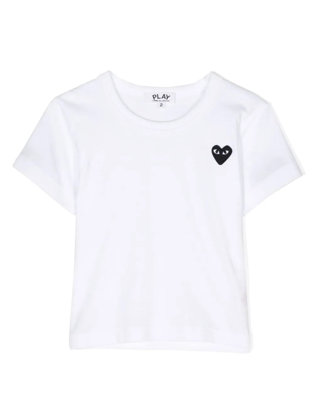 

Футболка с вышитым логотипом Comme Des Garçons Play Kids, белый
