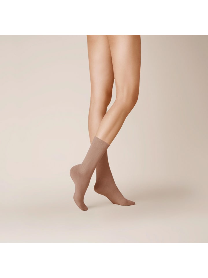 

Носки Liz с манжетой, не сдавливающей давление, бронзового цвета Kunert