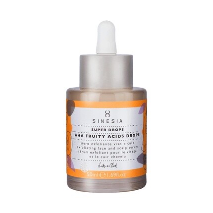 

Sinesia Super Drops AHA Fruity Acid Drops Отшелушивающая и осветляющая сыворотка для лица и кожи головы, 1,7 унции