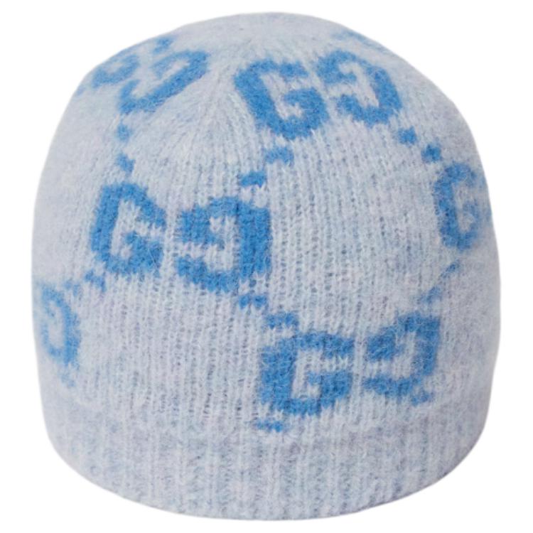 

Шапка из смесовой пряжи Alpaca GUCCI, синий/светло-синий, Голубой, Шапка из смесовой пряжи Alpaca GUCCI, синий/светло-синий