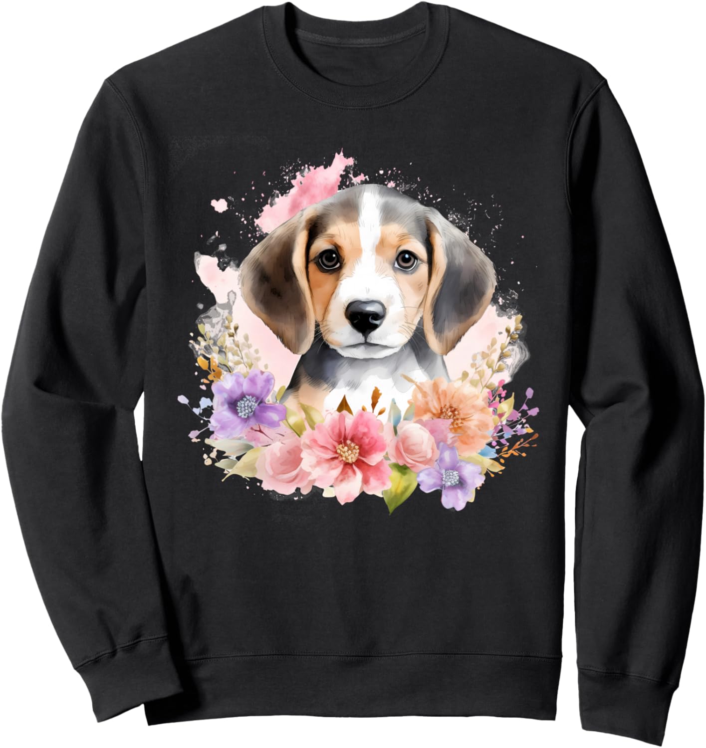 

Толстовка с изображением бигля, выполненная в акварельном стиле Funny Beagle Gifts For Dog Lovers And Owners, черный