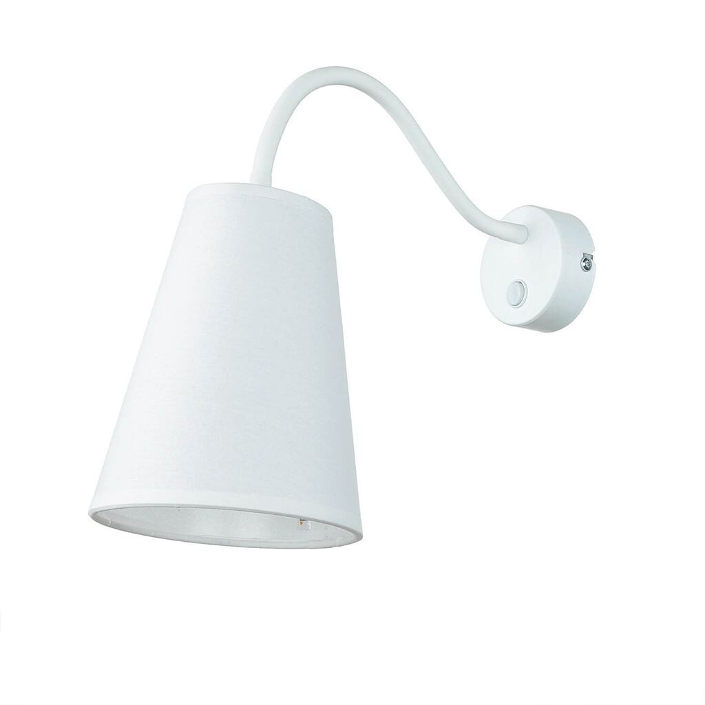 

Настенный светильник белого цвета с выключателем, стильный современный светильник BANTA, лампа для чтения, гибко регулируемая кровать для гостиной Licht-Erlebnisse