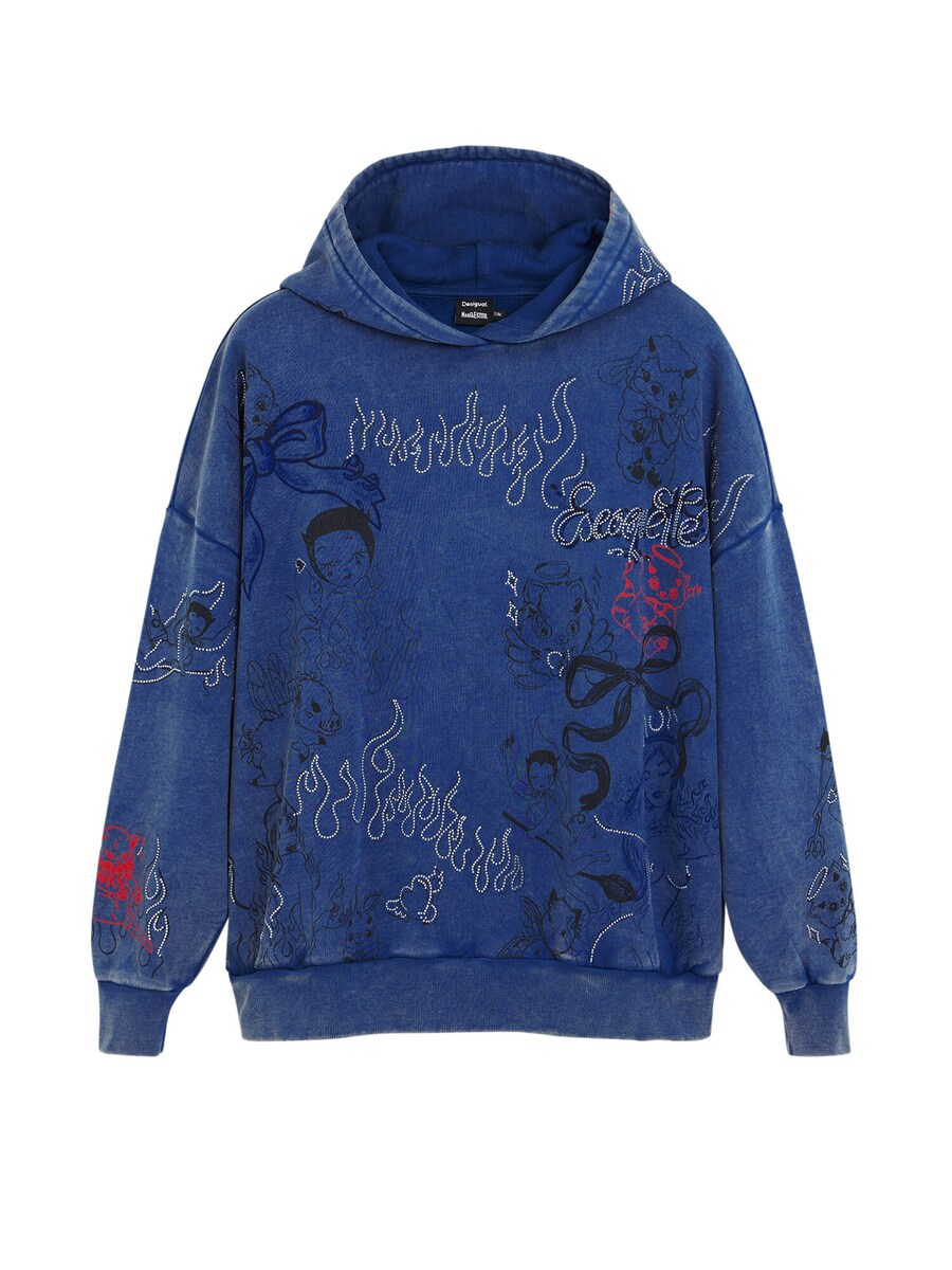 

Толстовка с капюшоном Desigual Sweatshirt María Escoté, синий