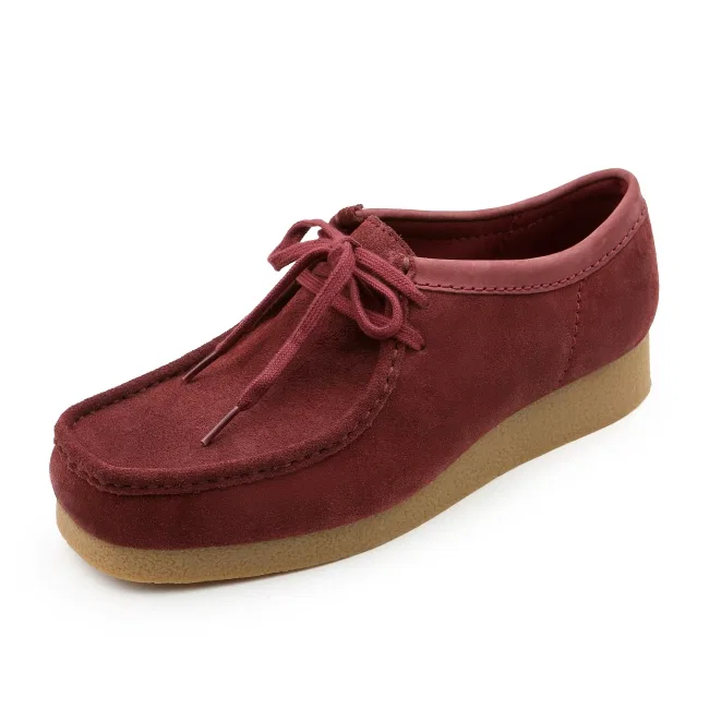 Мужские повседневные ботинки Wallabee Evo красного цвета от Clarks