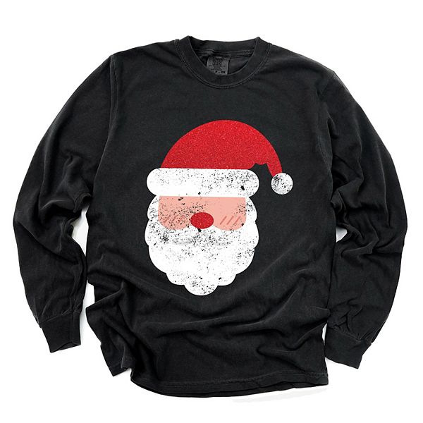 

Санта с блестками - женская лонгслив Simply Sage Market, Black