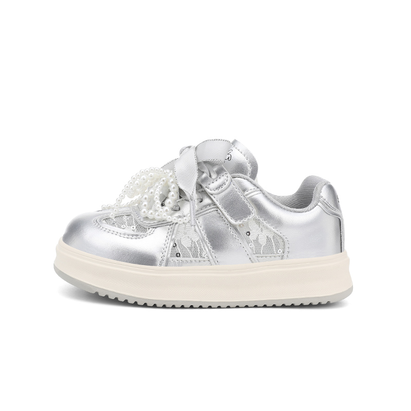 

Противоскользящие, амортизирующие, устойчивые к истиранию, дышащие, повседневные детские кроссовки ST&SAT, серебряный