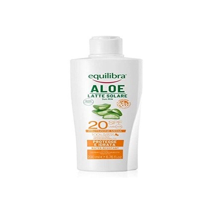 

Equilibra Солнцезащитный крем Solari Aloe SPF 20 с алоэ вера, витаминами C и E, аргановым маслом, кокосовым маслом и маслом ши 200 мл