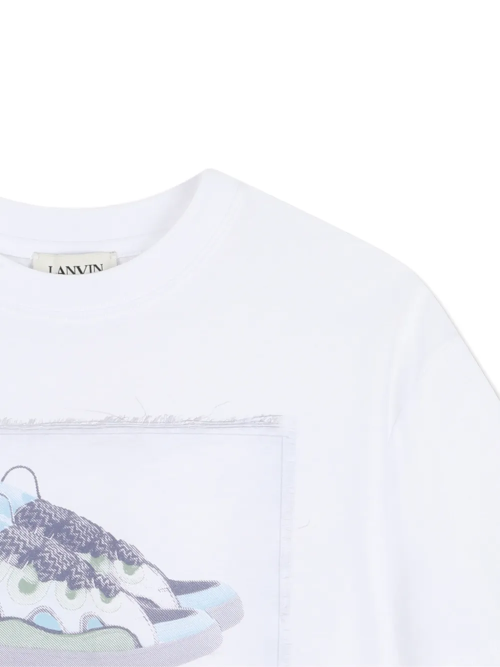 Футболка с графичным принтом Lanvin Enfant, белый — фото 3