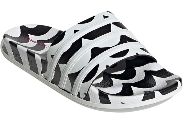 Тапочки marimekko x adilette slide 'laine wave' Adidas, черный — фото 3