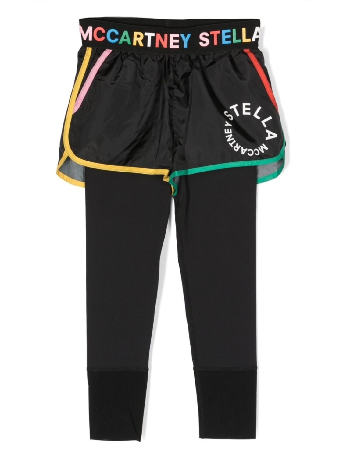 

Stella McCartney Kids легинсы с эластичным поясом и логотипом, черный
