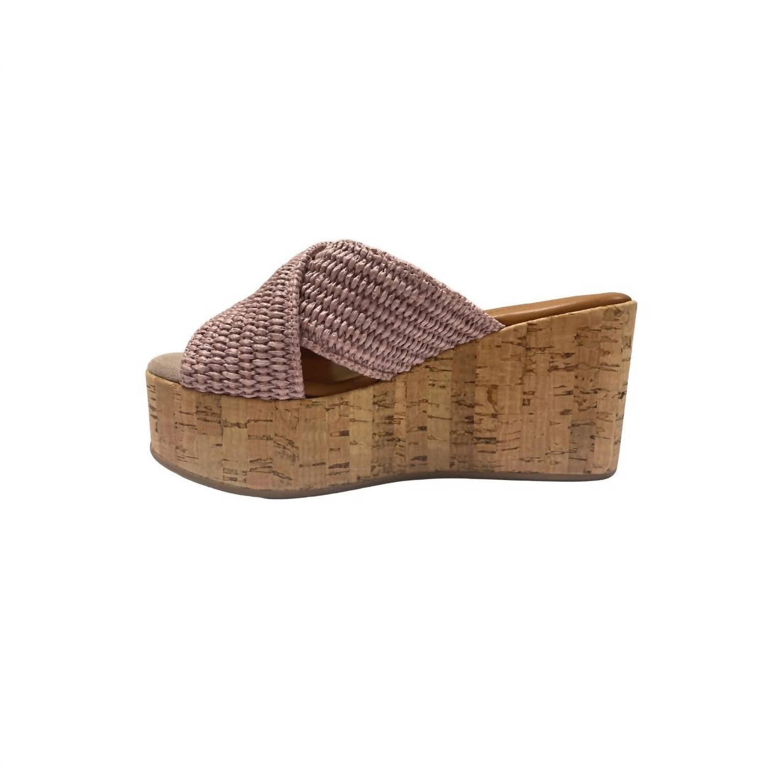 Женские туфли Jenny Raffia Wedge In Rosa CORDANI, Rosa — фото 4