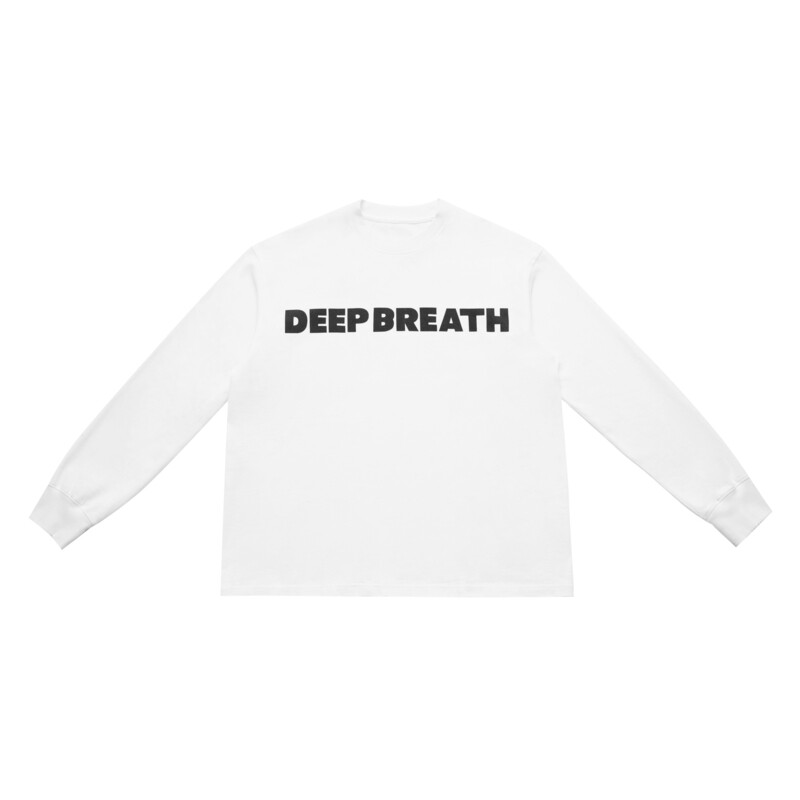 

Лонгслив Deep Breath с потертой надписью, черный