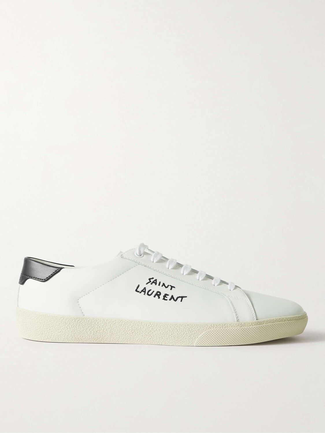 

Кожаные кроссовки Court Classic с вышитым логотипом SAINT LAURENT, белый