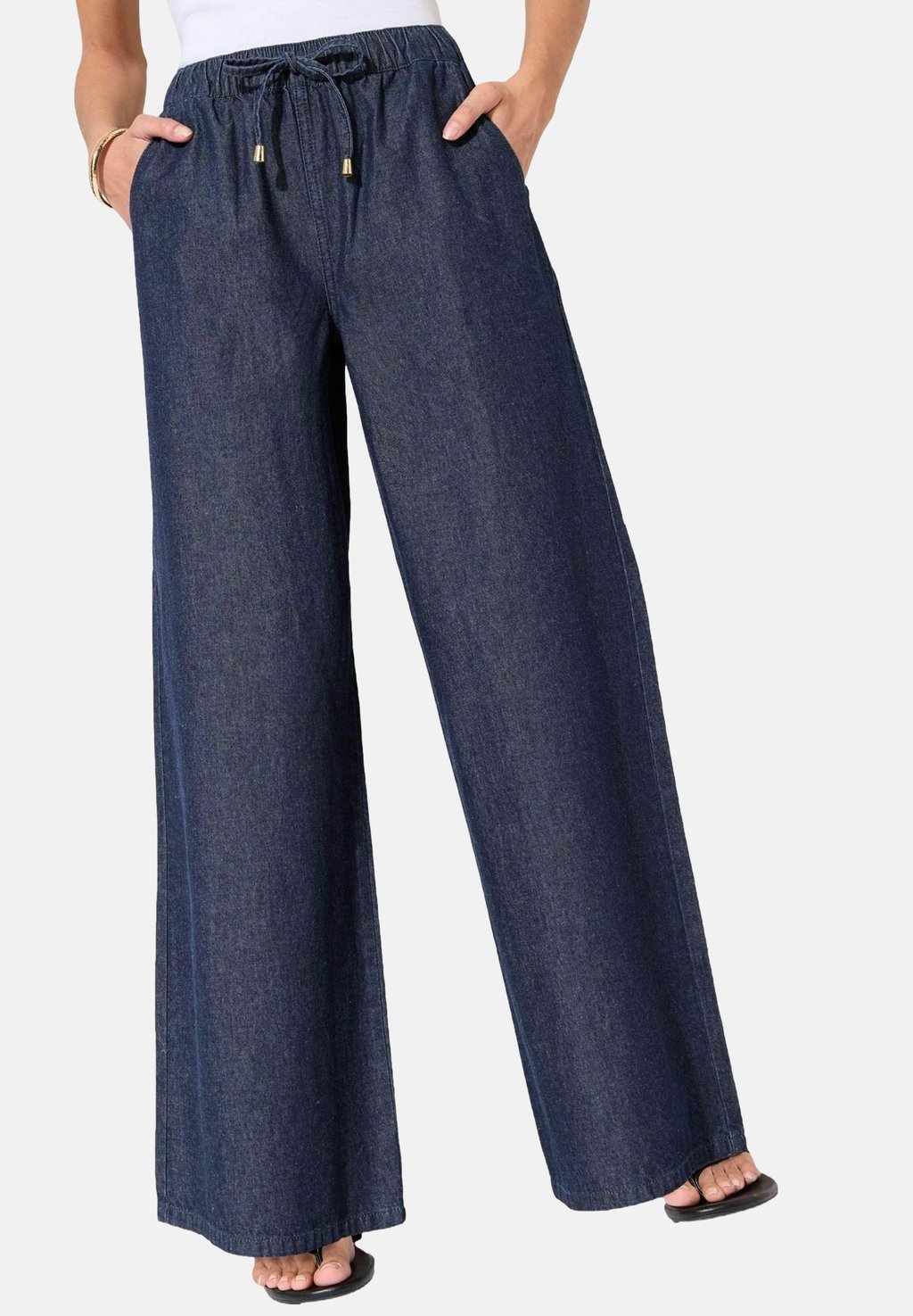 

Брюки WIDE LEG ELASTICATED Friends Like These, синий