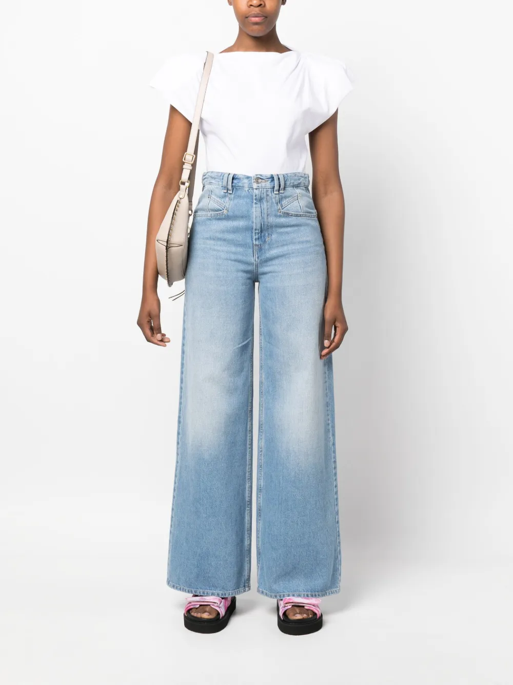 Футболка Sebani асимметричного кроя ISABEL MARANT, белый — фото 2