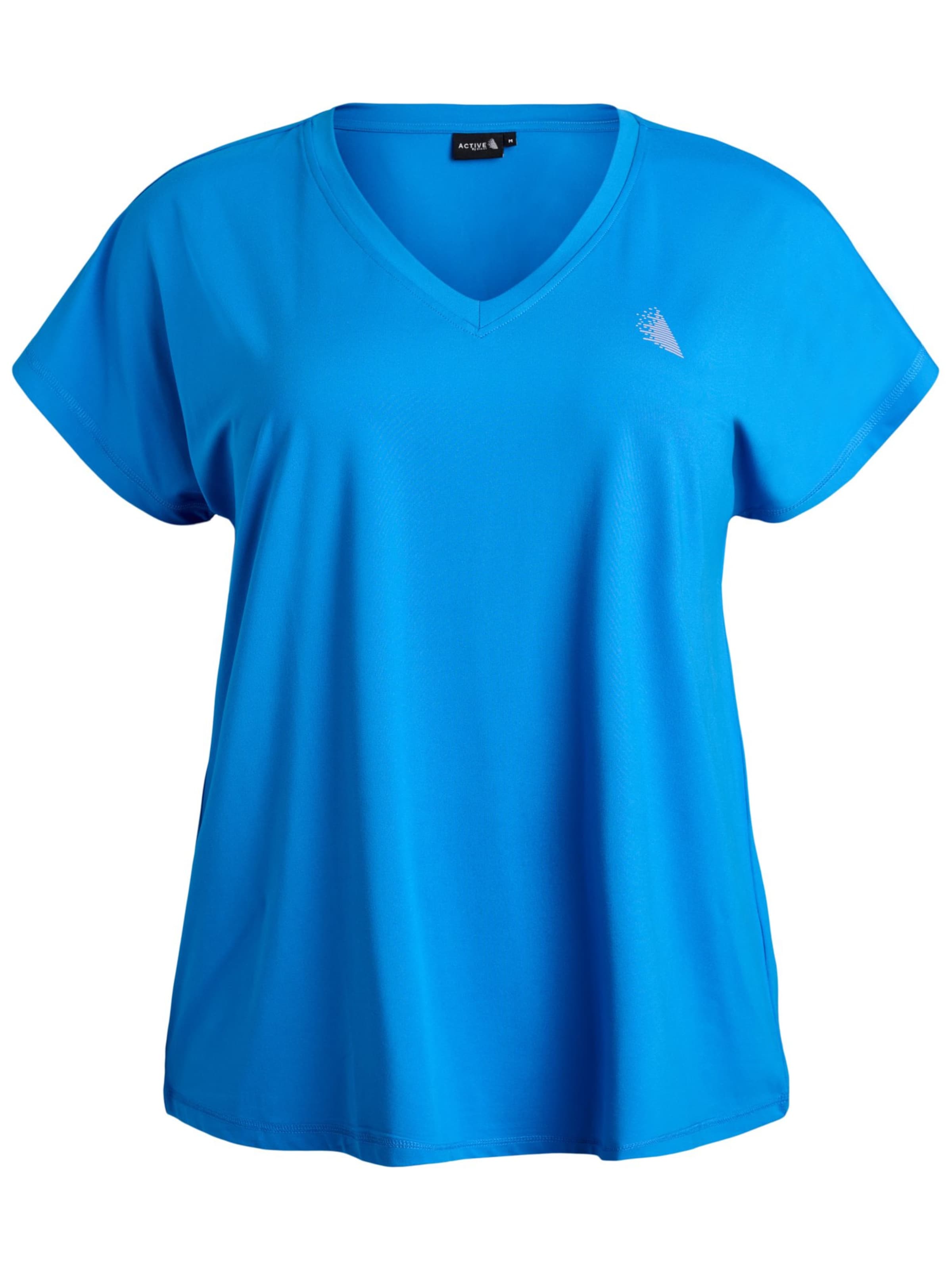 

Active by Zizzi Футболка 'Abasic' в синем цвете