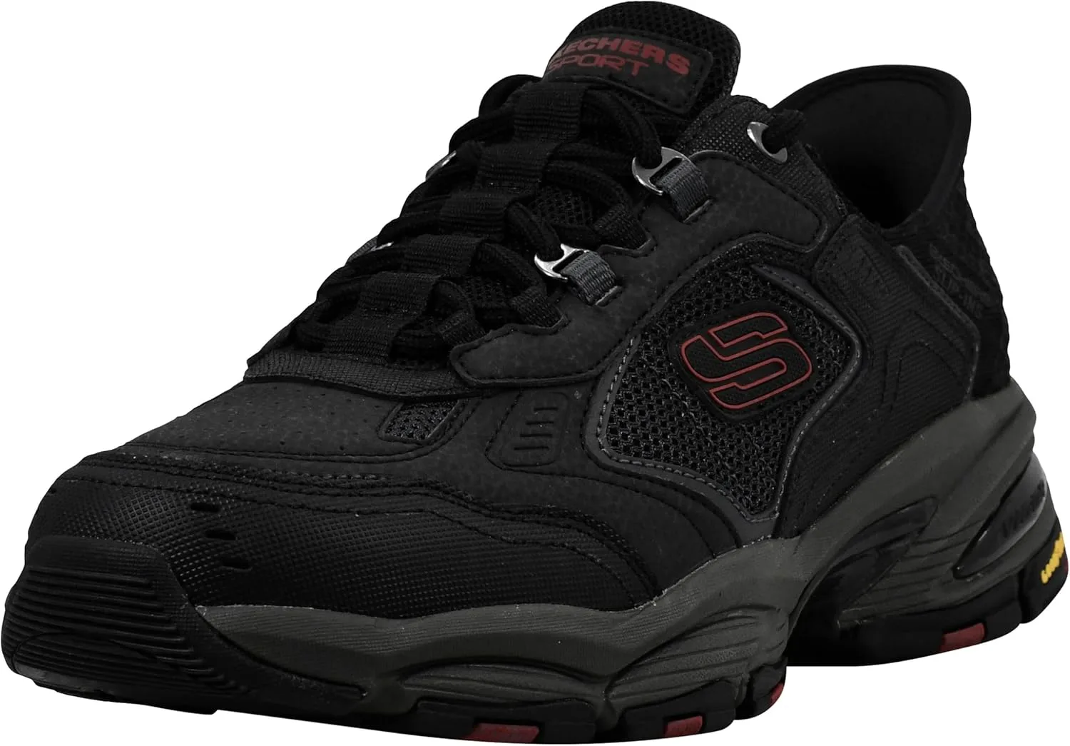 Мужские кроссовки Skechers Vigor 3.0 Drafting Slip-on без шнурков, черный/серый