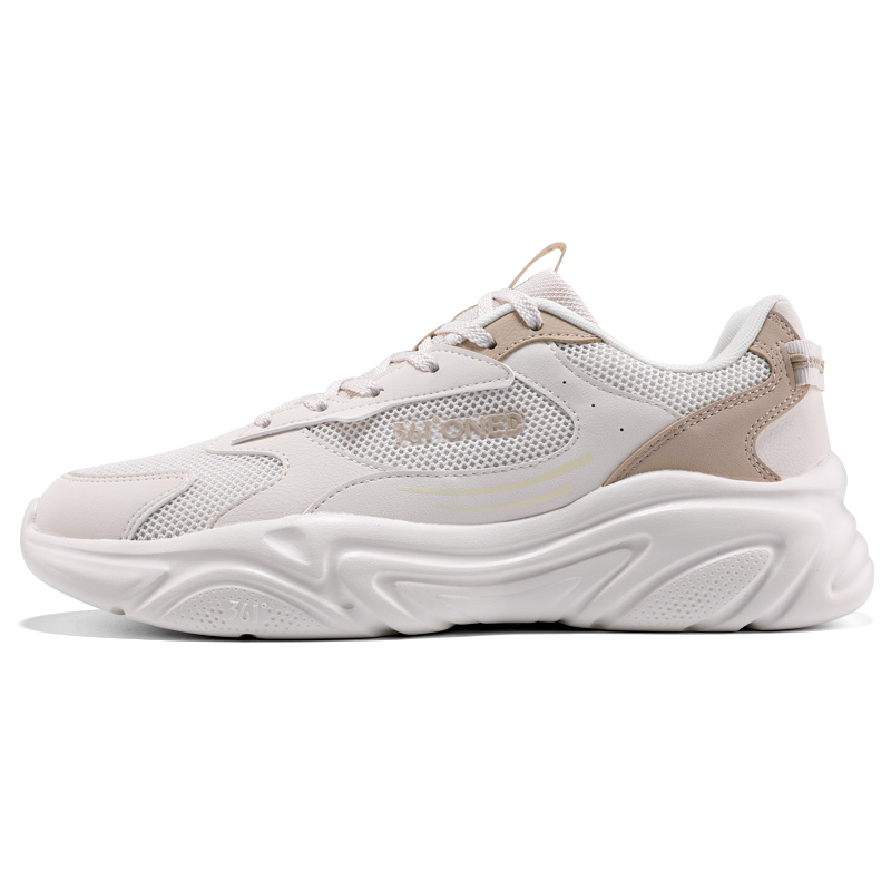 

361° Кроссовки Cushioning Breathable Lightweight Low-Top Casual Shoes Men's White Apricot Tea Brown