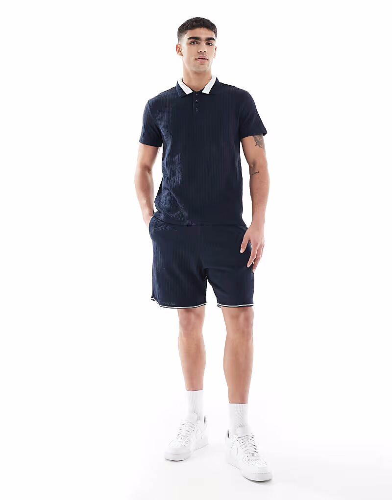 

Шорты для дома Emporio Armani Bodywear с логотипом темно-синего цвета CO-ORD