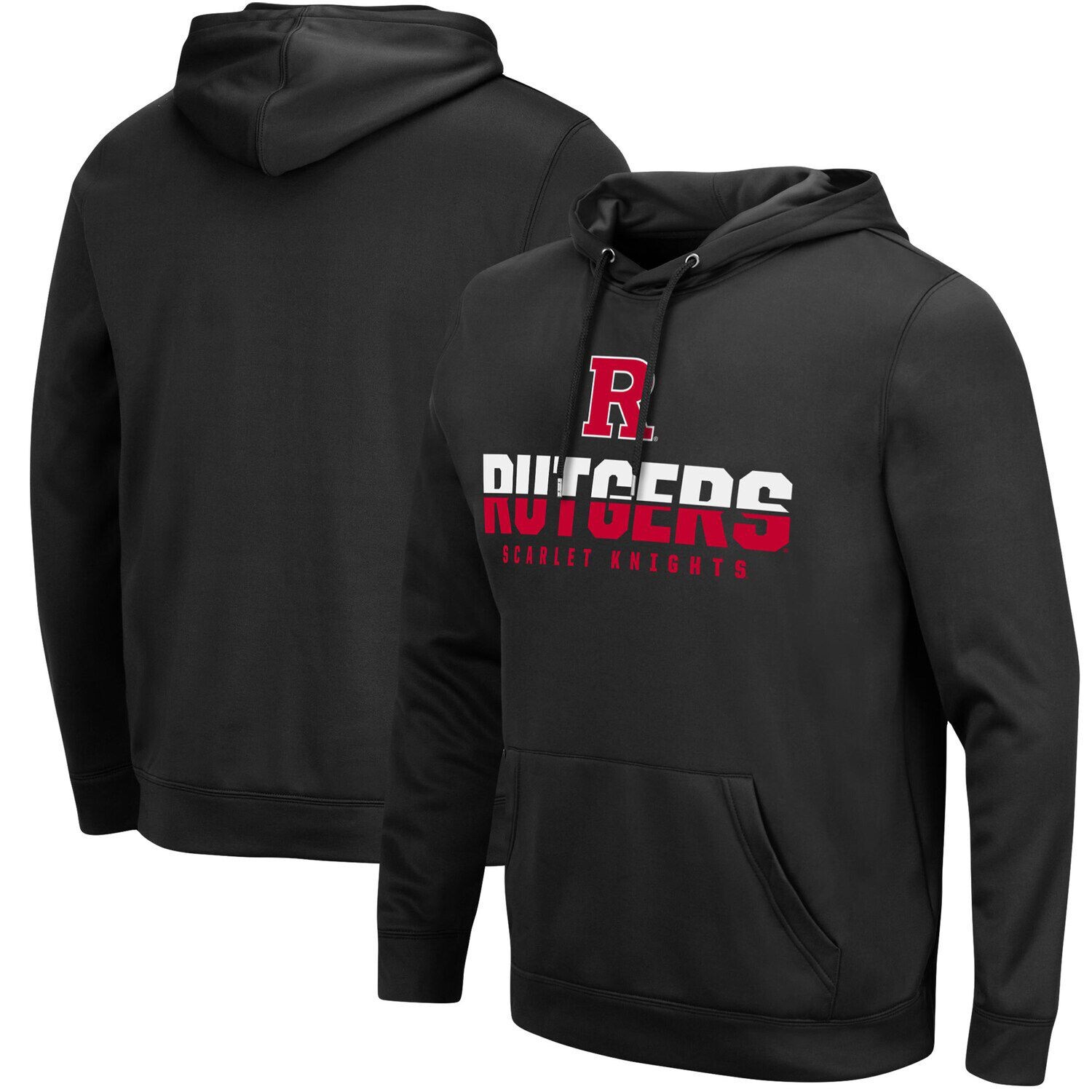 

Мужской черный пуловер с капюшоном Rutgers Scarlet Knights Lantern Colosseum
