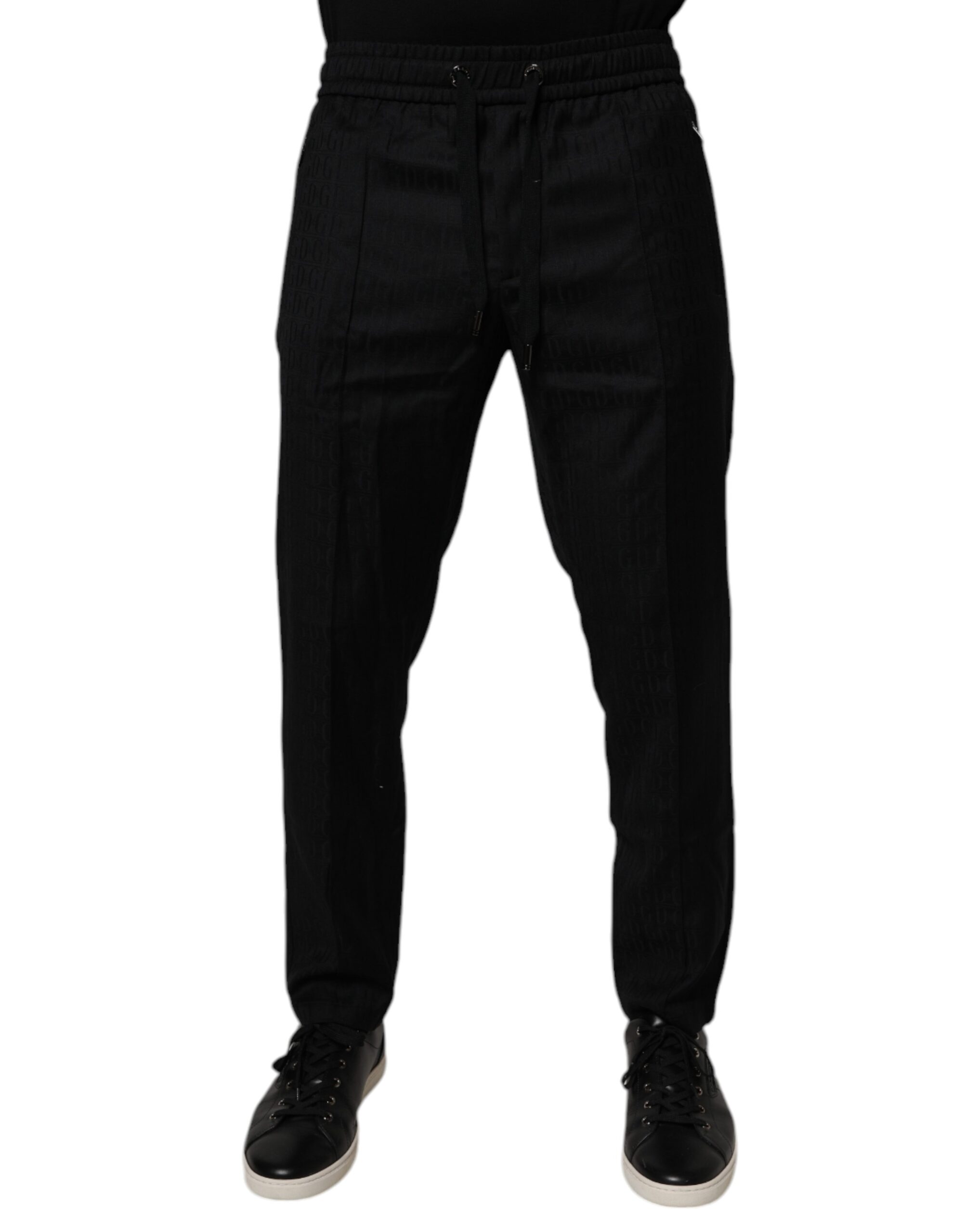

Черные шерстяные спортивные штаны Jogger Dolce & Gabbana