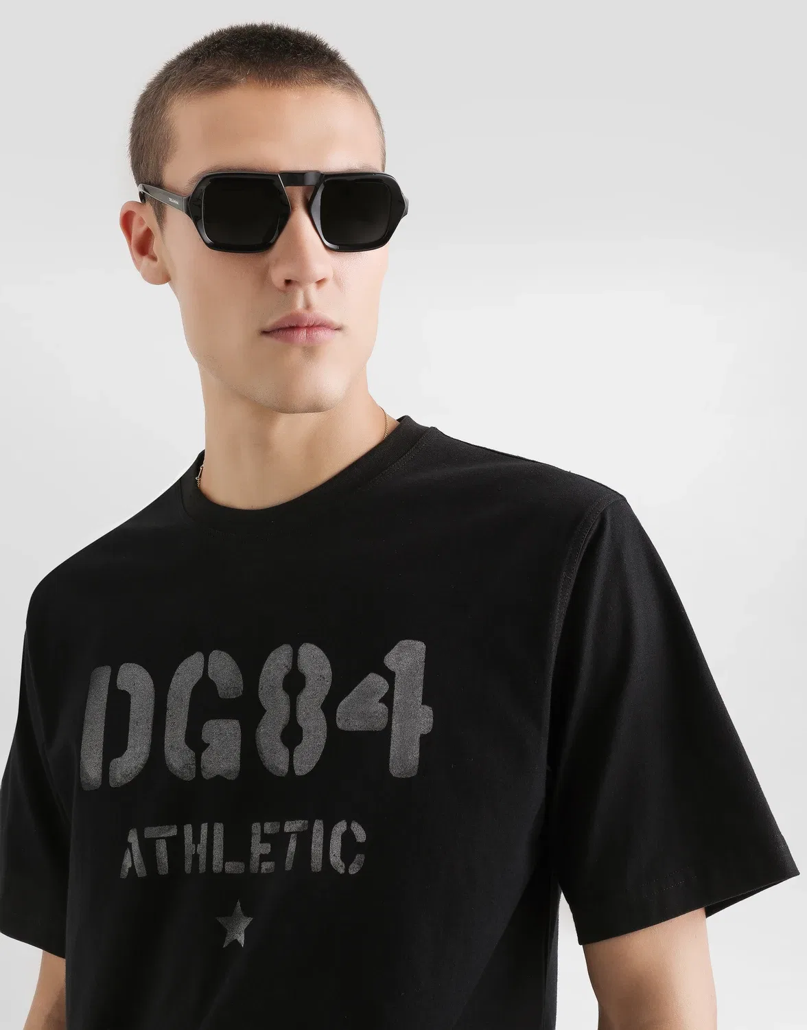 Хлопковая футболка с принтом DOLCE & GABBANA, черный — фото 4